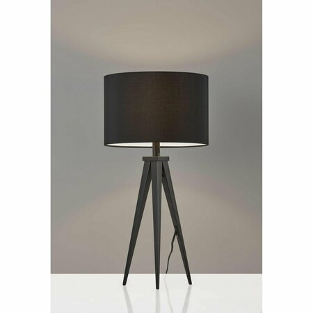 Homeroots Black Metal Table Lamp14 x 14 x 28 in. 372801
